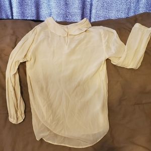 Madewell Cream long sleeve blouse